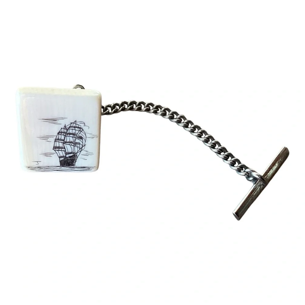 Vintage Sailing Ship Tie Tack / Pin